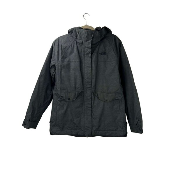 The North Face Women's Medium Jacket Gray Charcoal Dryvent Full Zip - Picture 9 of 16